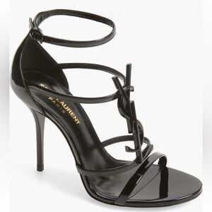 Cassandra YSL logo sandal heel